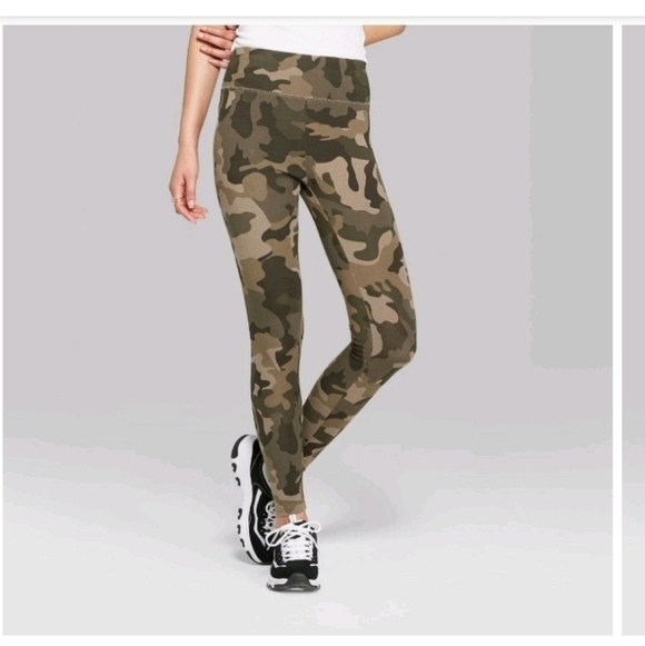 wild fable Pants - WILD FABLE OLIVE CAMO HIGH WAISTED LEGGINGS•NWOT!